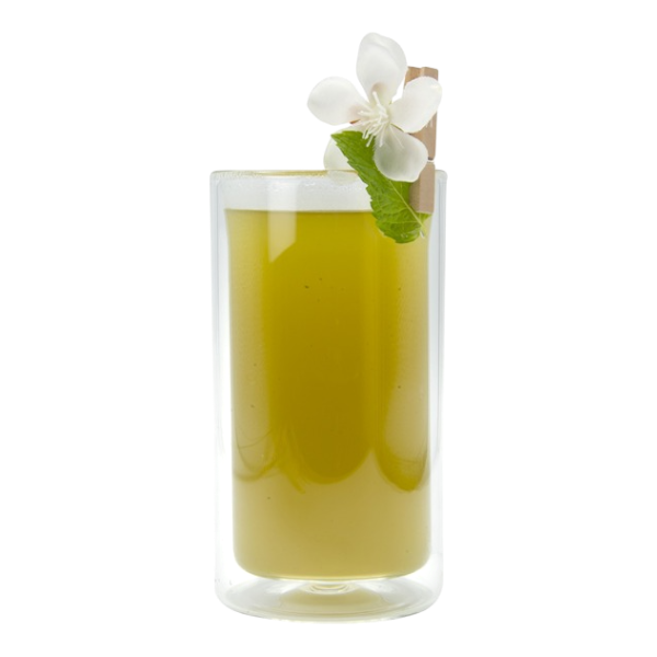 Thé chaud au jasmin et au matcha