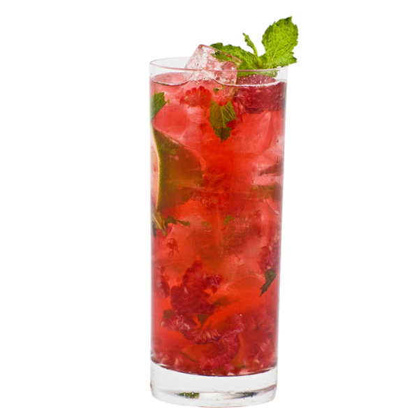 Raspberry Hibiscus Zero Proof Mojito