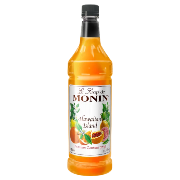 d'Ile Hawaïenne Sirop MONIN, caisse de 4x1L