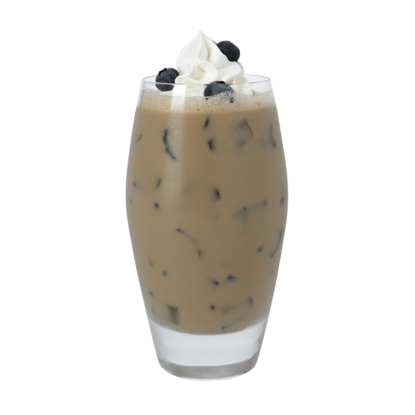 Latte glacé aux baies et à la crème