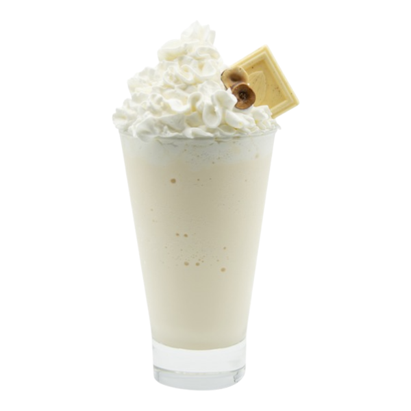 Milkshake au chocolat blanc et aux noisettes