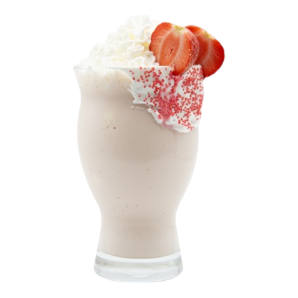 Milkshake à la fraise et à la guimauve