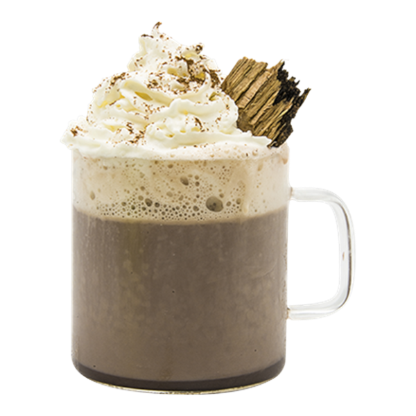 Cacao à la menthe poivrée fumée