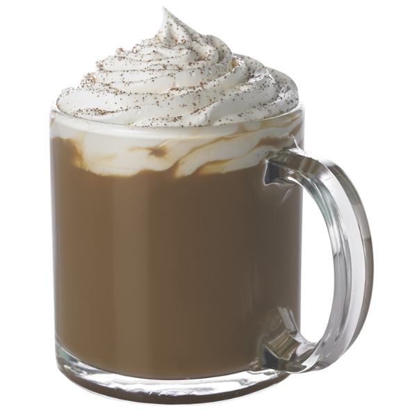 Latte aux brioches à la cannelle fraîchement cuites