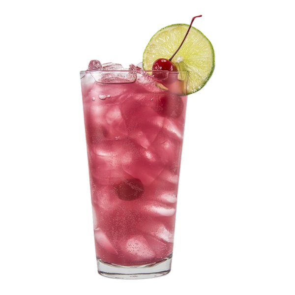 Soda sale à la noix de coco et à la cerise