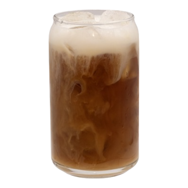 Cold Brew à la mousse froide et à la pêche et à la pistache