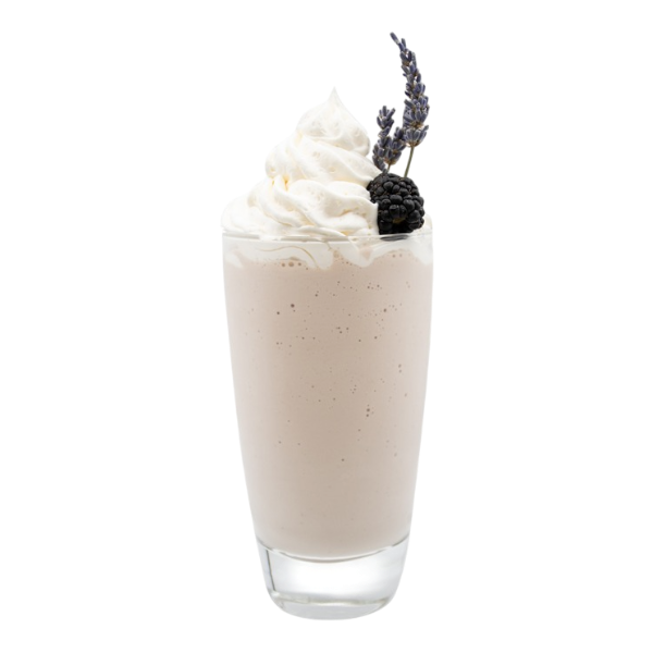 Milkshake à la lavande et aux mûres