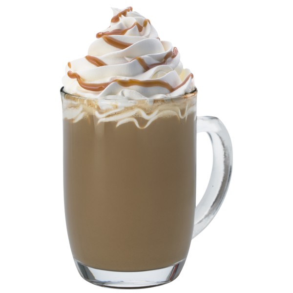 Latte au caramel collant