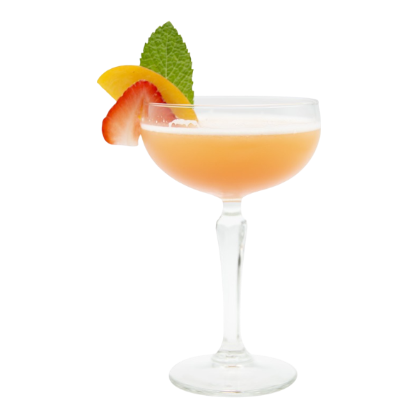 Mocktini fraise-pêche