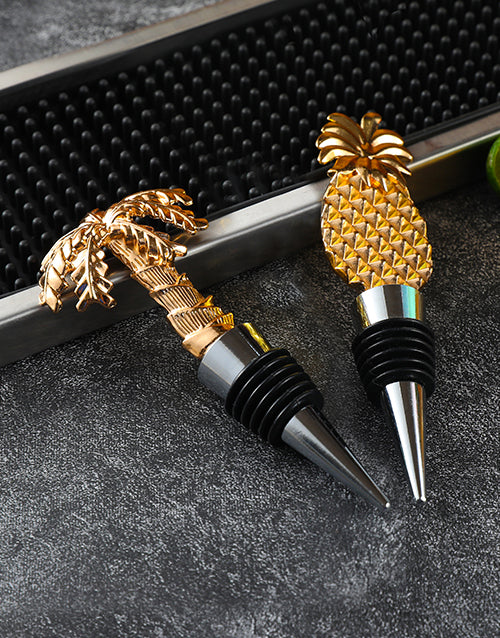Bouchon à vin en forme d'ananas - Plaqué cuivre