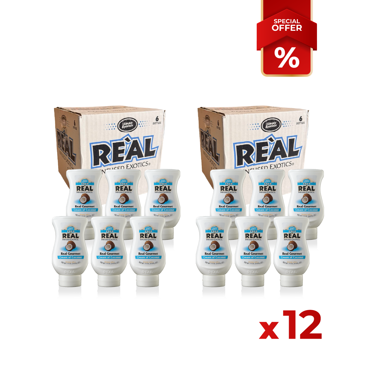 Sirops de Purée de Fruit de Coco REÁL, 500 ml