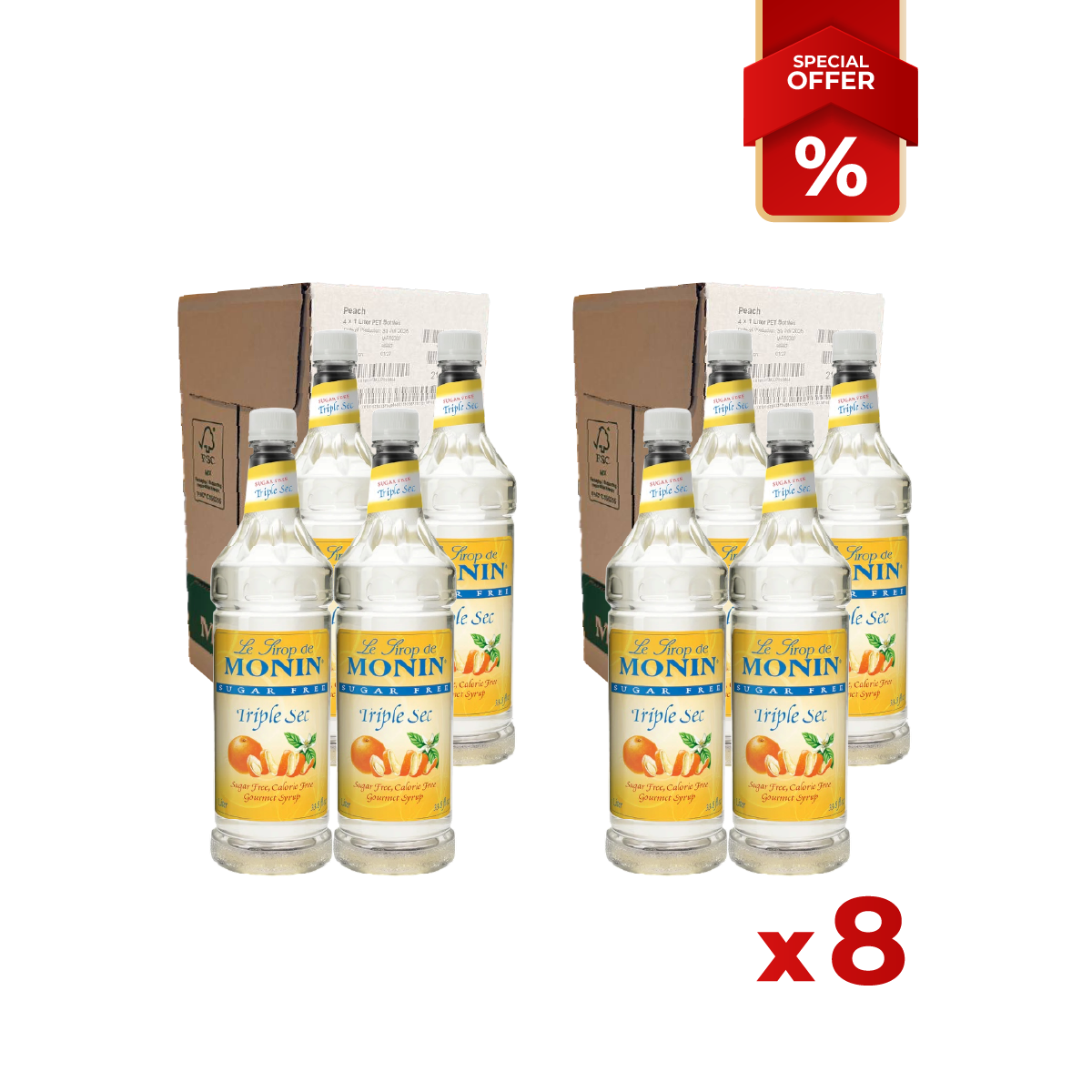 Triple Sec Syrup Sugar Free MONIN, 1L
