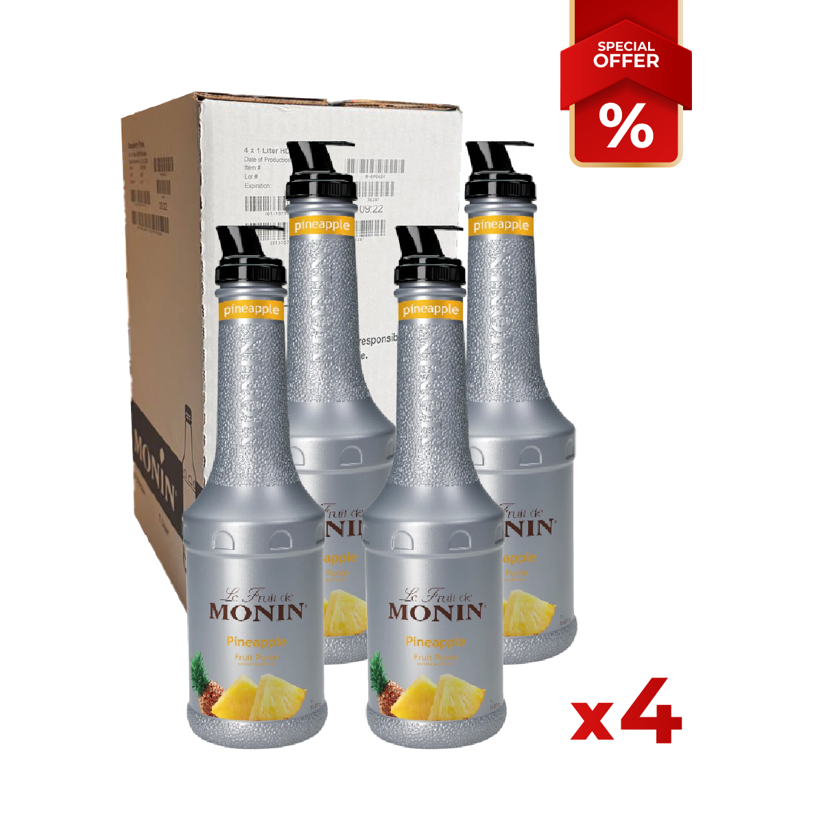 Pineapple Syrup puree MONIN, 1L B2B