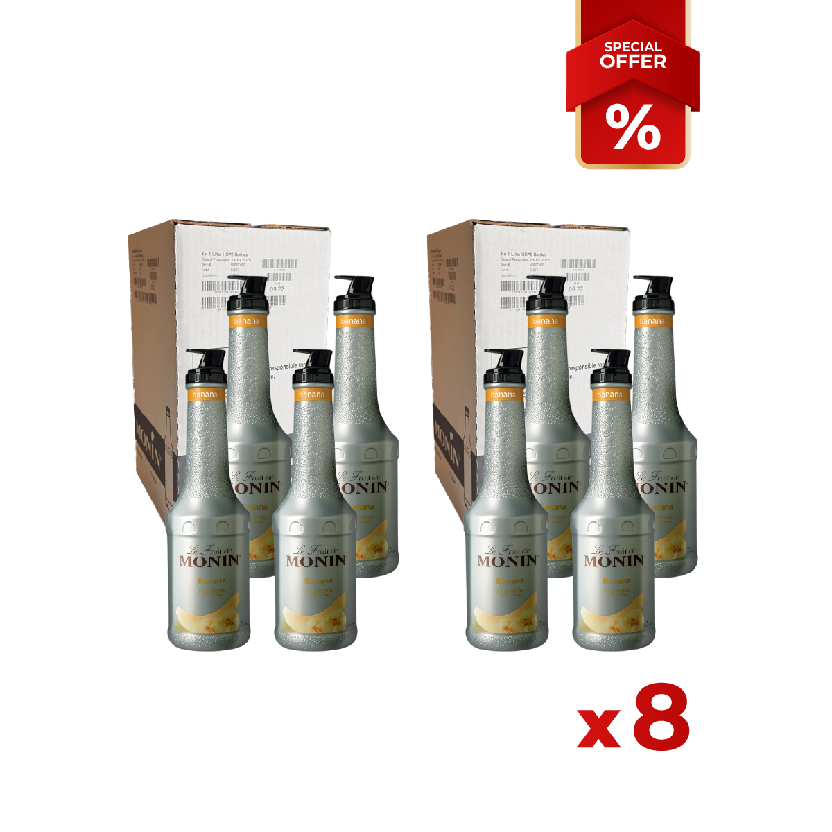 Banana Fruit Syrup Puree MONIN, 1L B2B