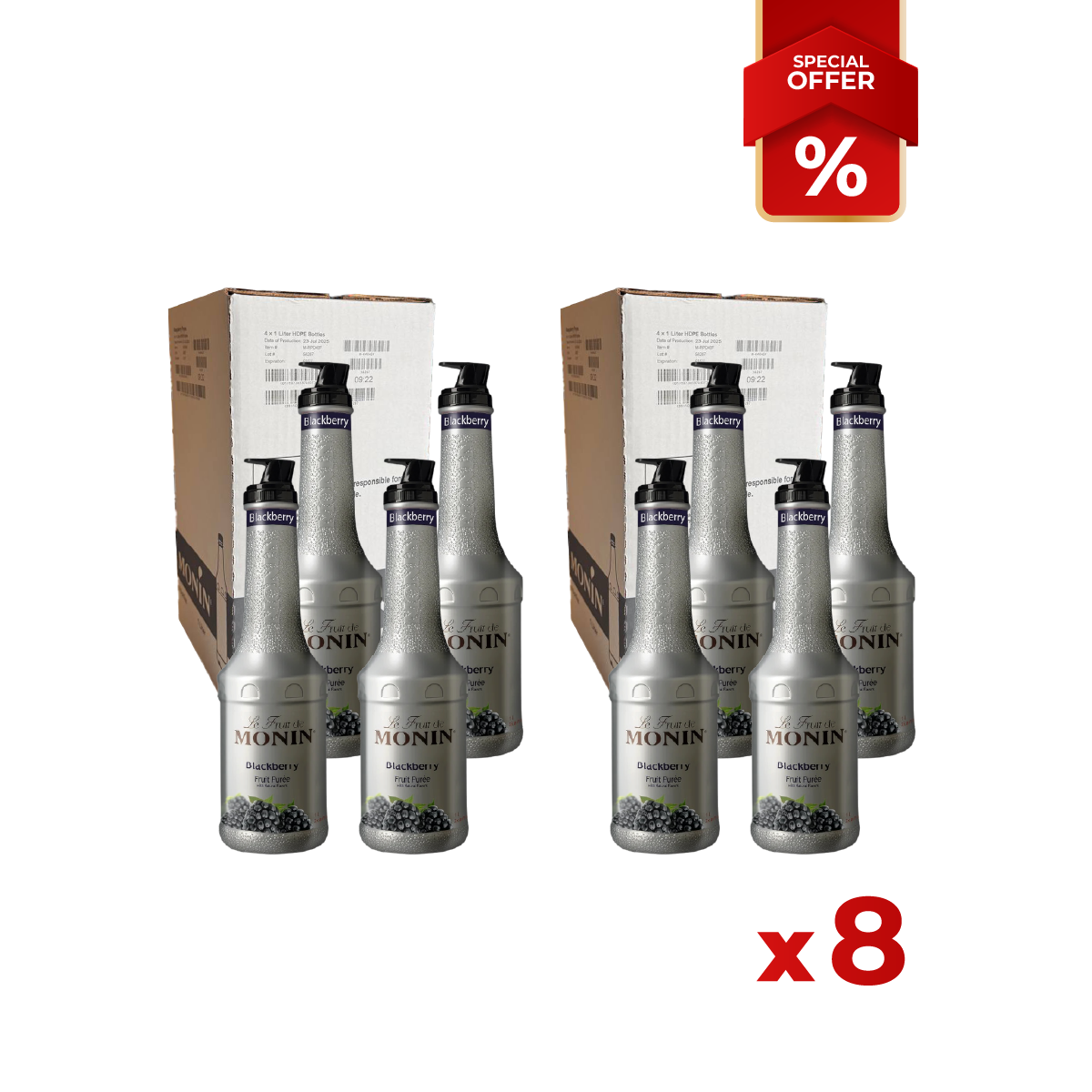 Blackberry Fruit Syrup Puree MONIN, 1L B2B