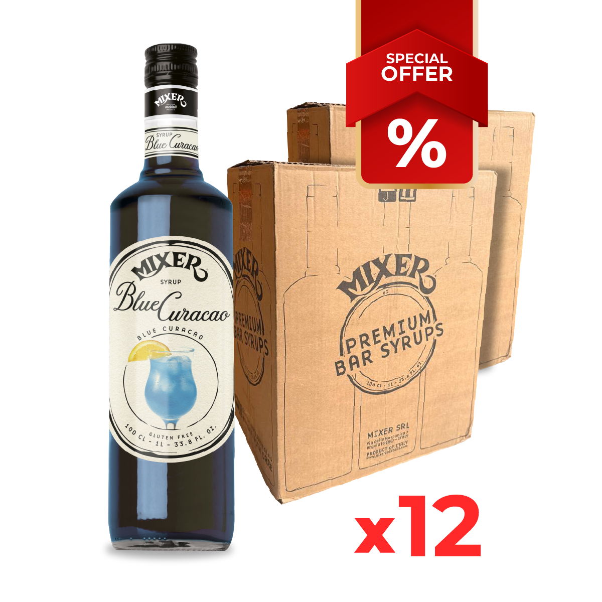 Sirops de Blue Curacao MIXER, 1L