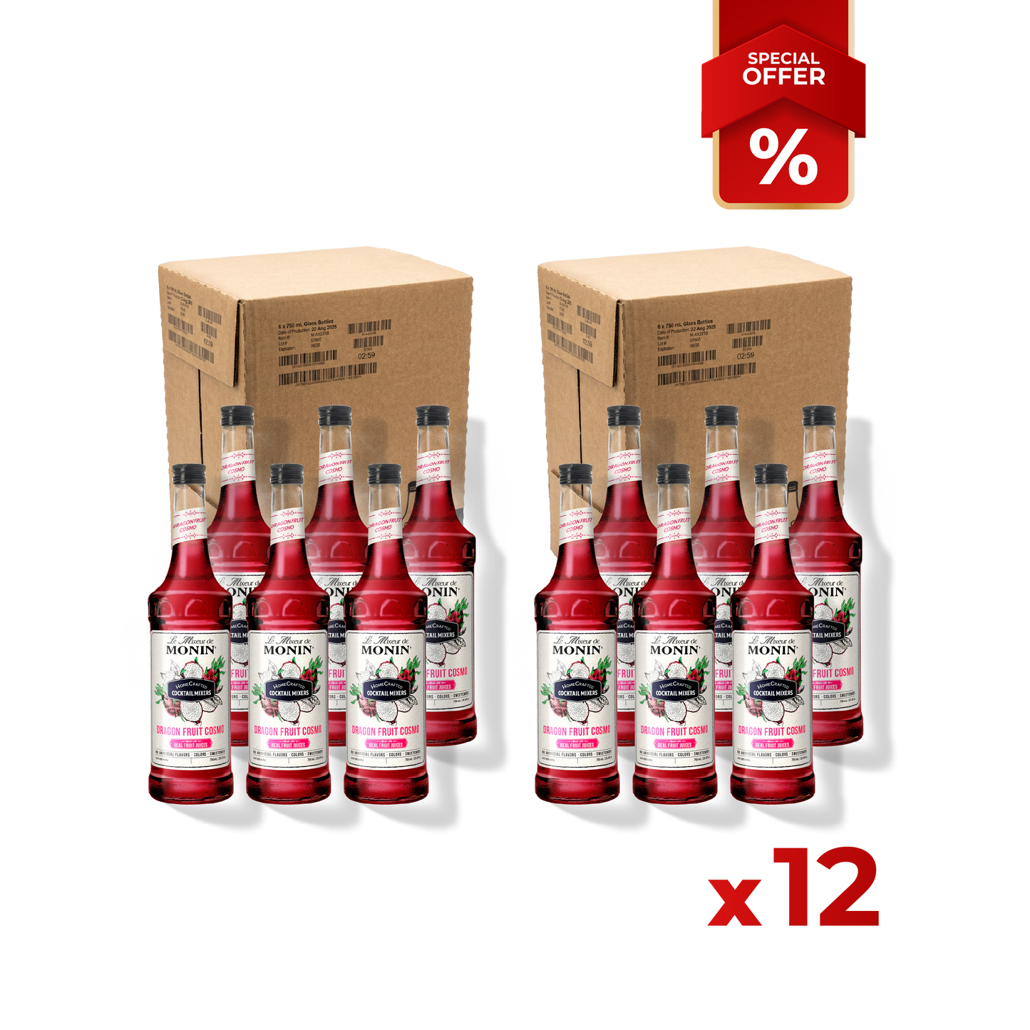 Dragon fruit Cosmo Mix MONIN, 0,75L