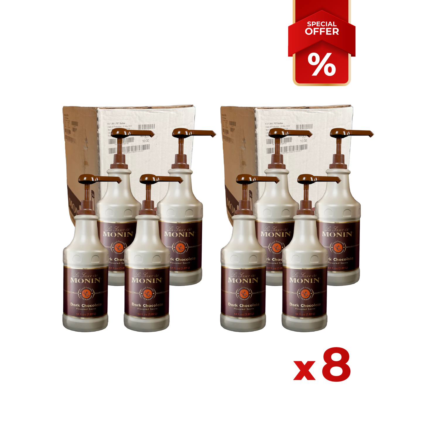 Sauce Topping Chocolat Noir MONIN, 64oz/1,89L