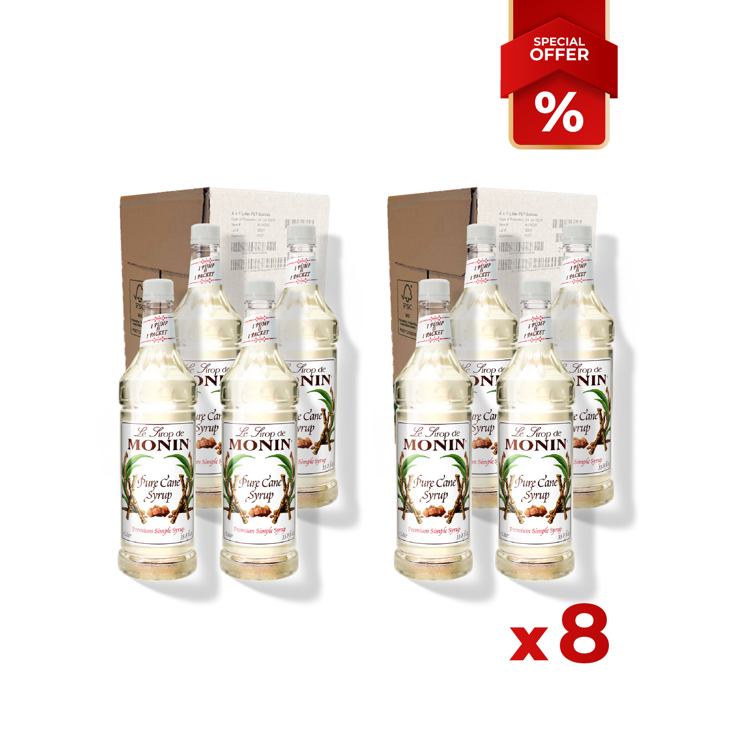 Pure Cane Sugar Syrup MONIN