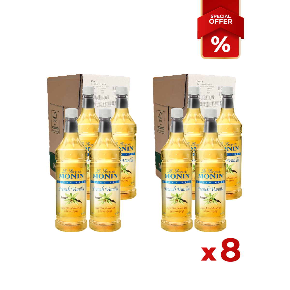 Vanilla French Syrup Sugar Free MONIN, 1L