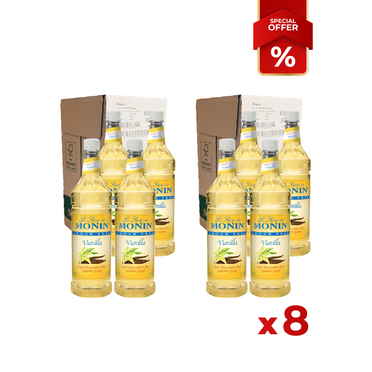Vanilla Syrup Sugar Free MONIN, 1L