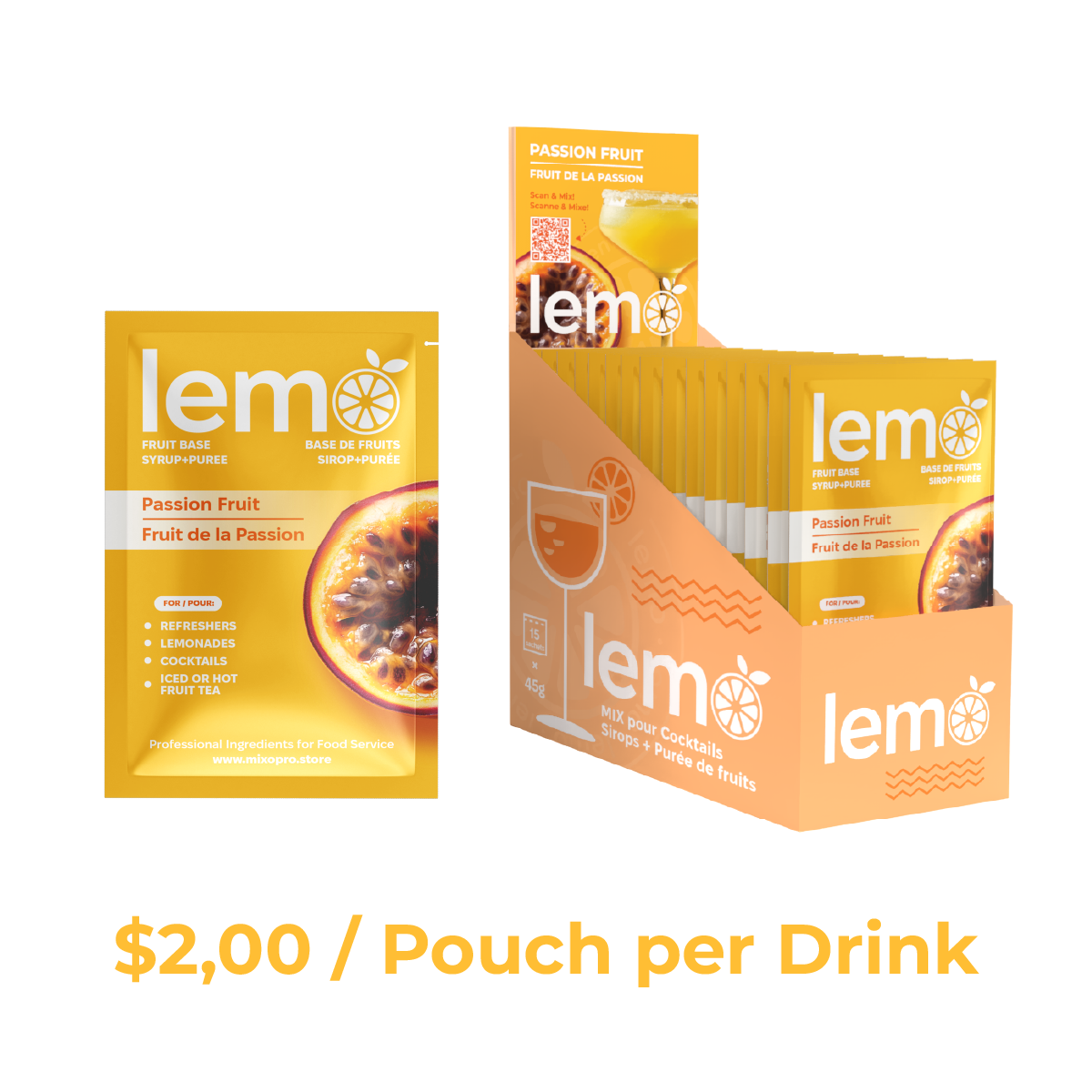 Sirop de fruit de la passion LEMO