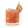 Smash au gin et à la fraise
