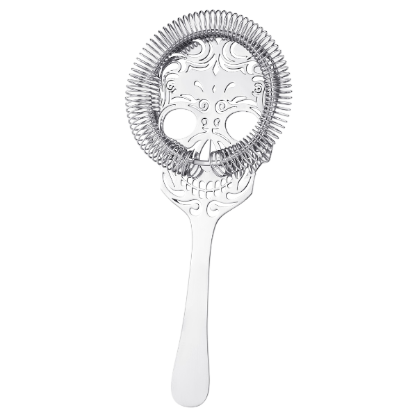 Passoire à cocktail en acier inoxydable Motif tête de mort artistique