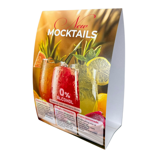 MOCKTAILS Bar Table Tent - Yuzu, Dragonfruit, Guava