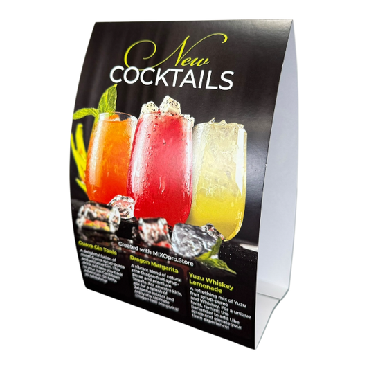 COCKTAILS Bar Table Tent - Yuzu, Dragonfruit, Guava