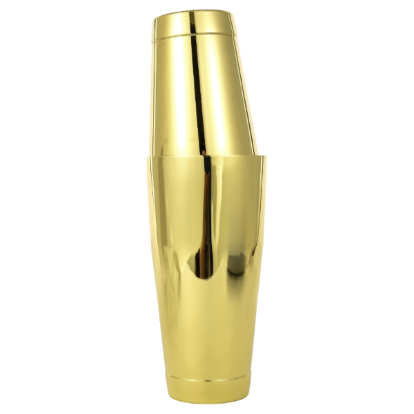 Shaker à cocktail Boston 28 et 18 oz - Boîte sur boîte plaquée or