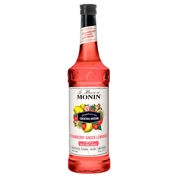 Mélange de limonade fraise-gingembre MONIN, 0,75 L