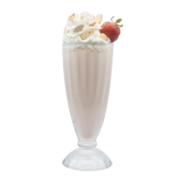 Milkshake aux fraises et aux amandes