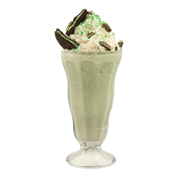 Milkshake aux chips de menthe verte