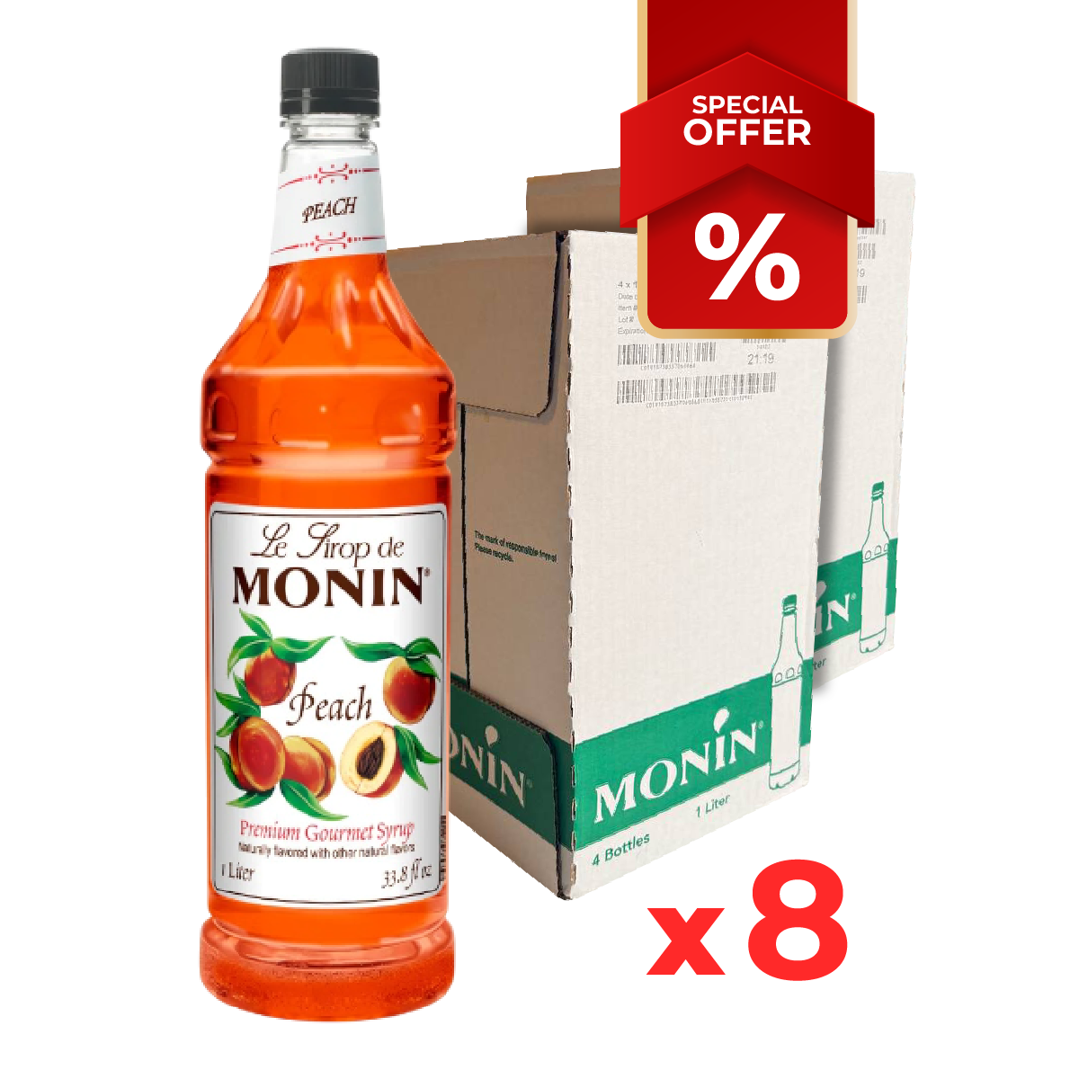 Sirop de Pêche MONIN, 1L
