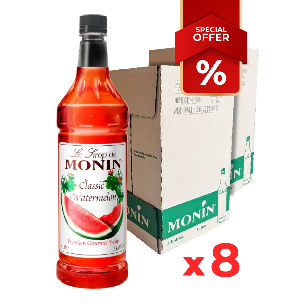 Watermelon Classic Syrup MONIN, 1L