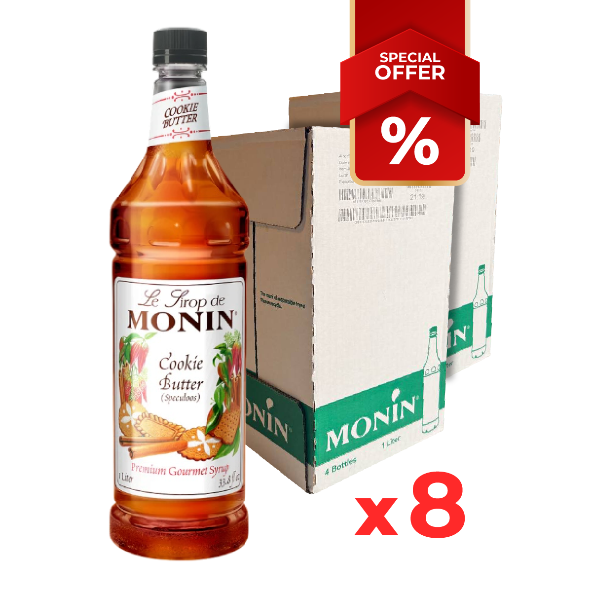 Sirop de Biscuit au Beurre MONIN, 1L