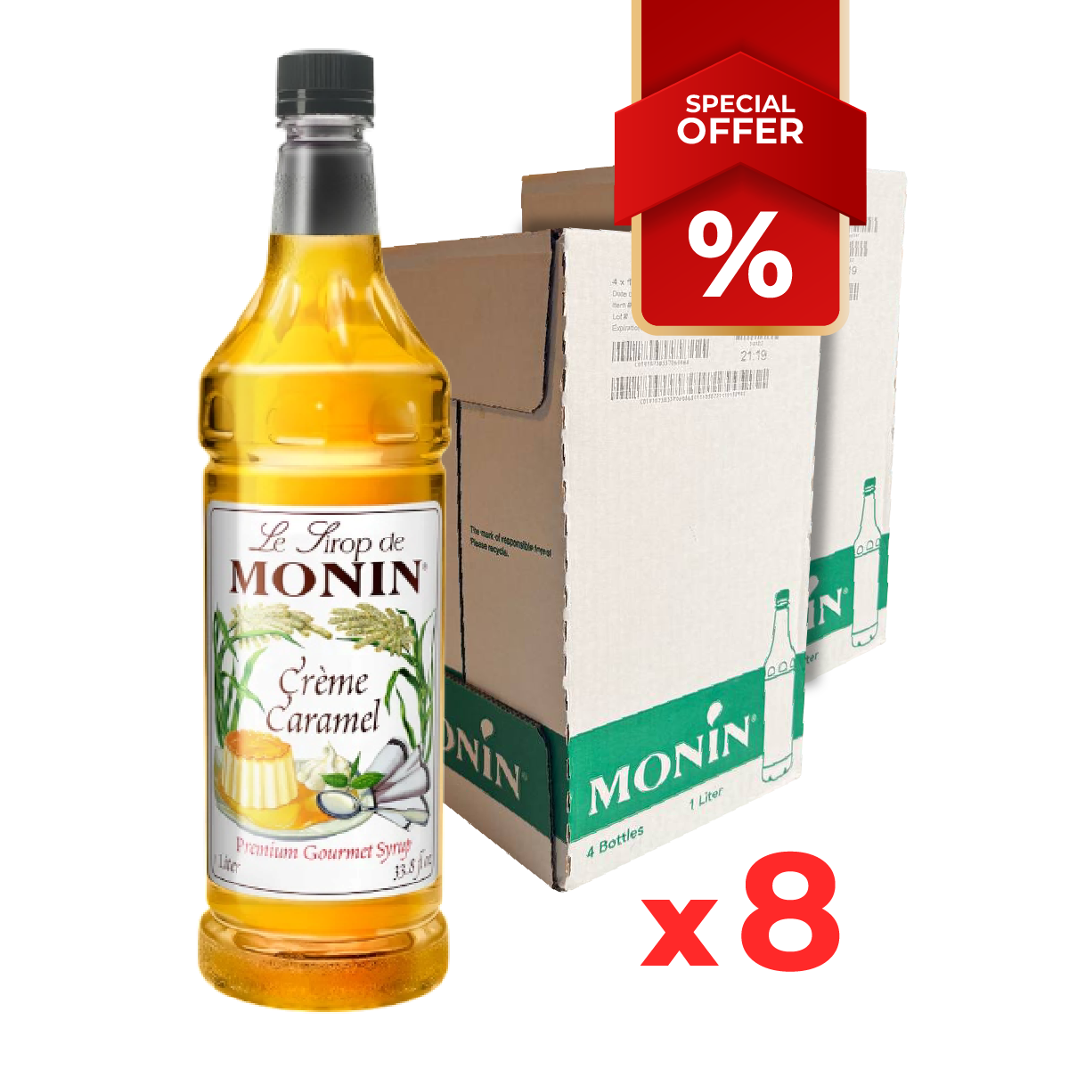 Sirops de crème caramel MONIN, 1L
