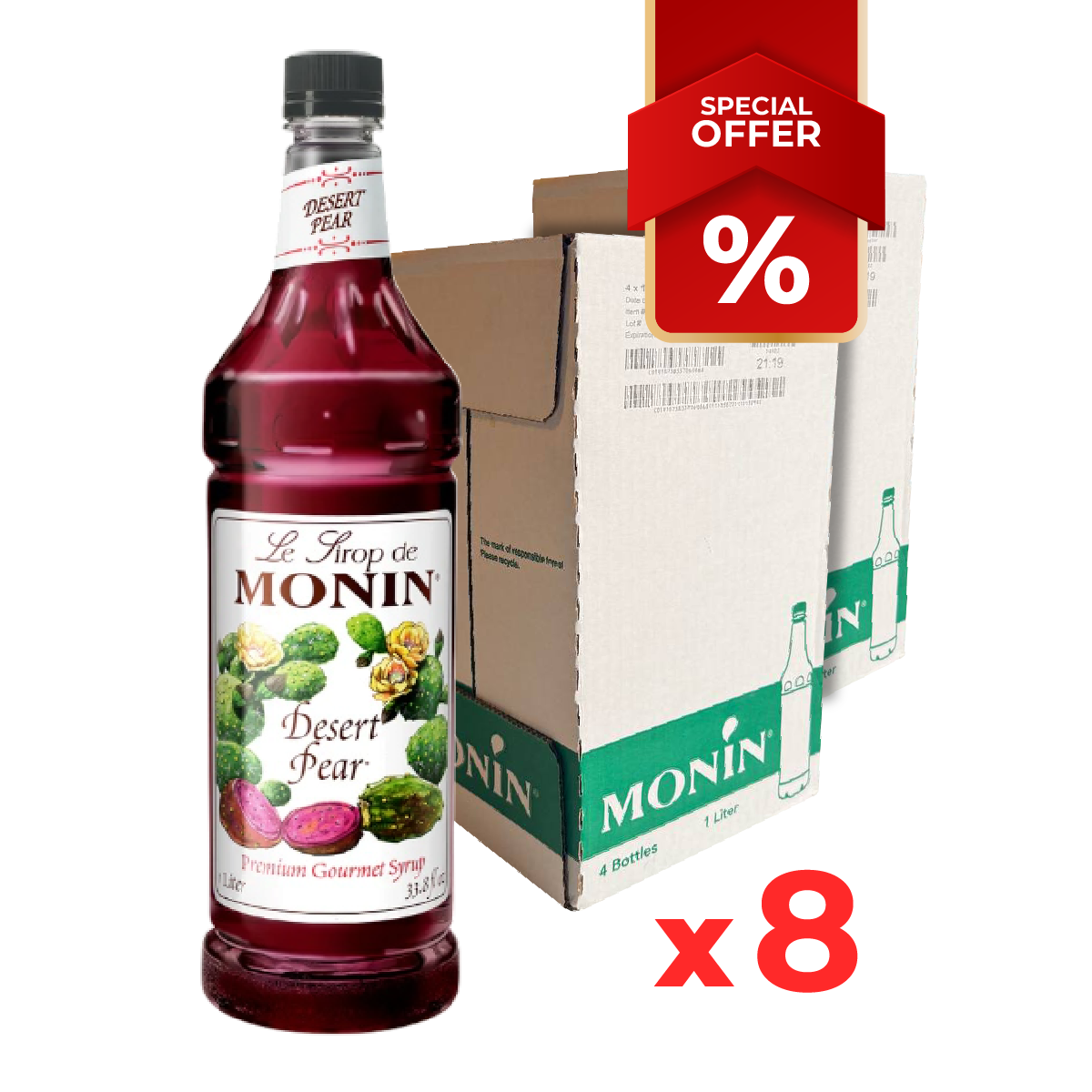Sirop de Poire de Desert MONIN, 1L