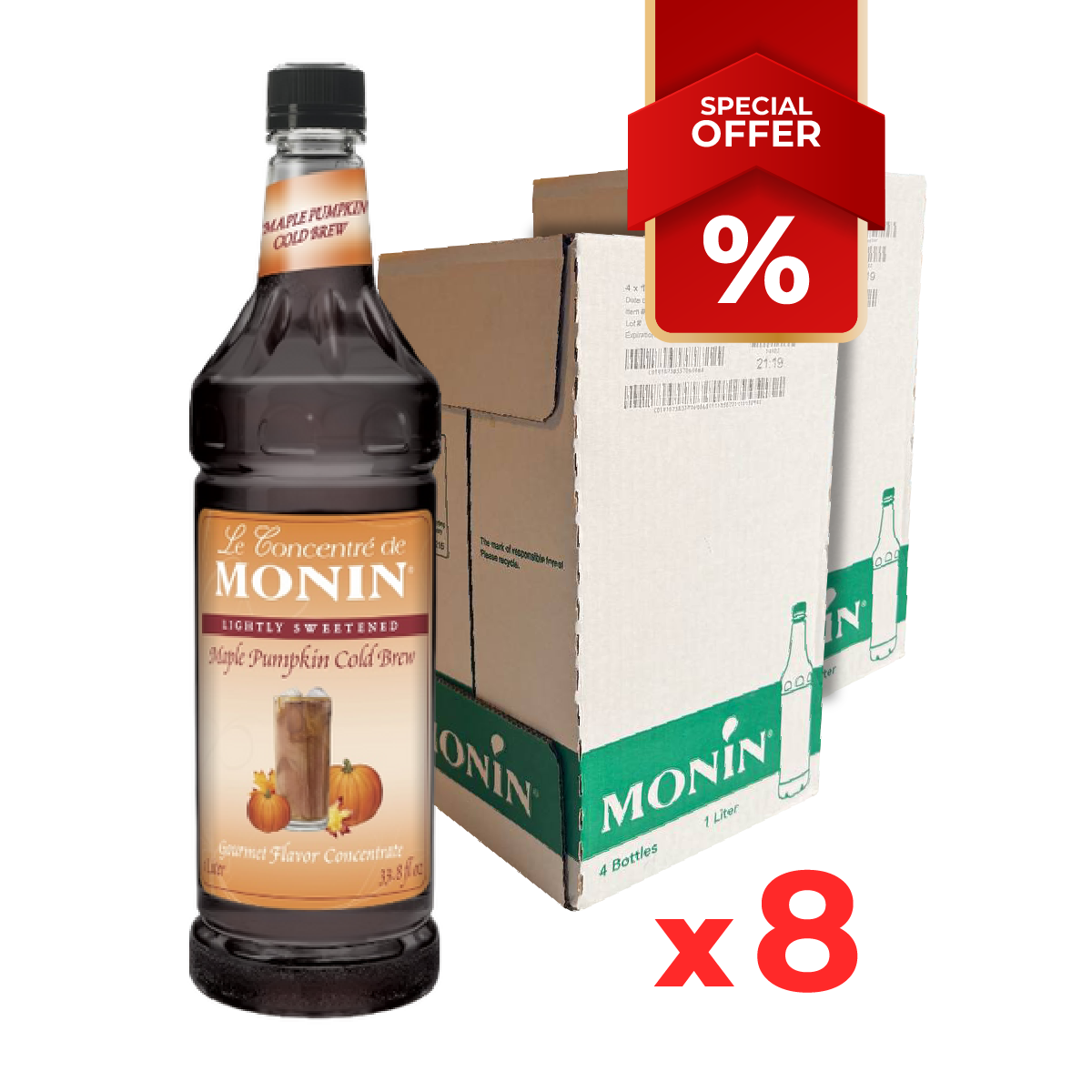 Maple Pumpkin Cold Brew Coffee Concentrate MONIN, 1L