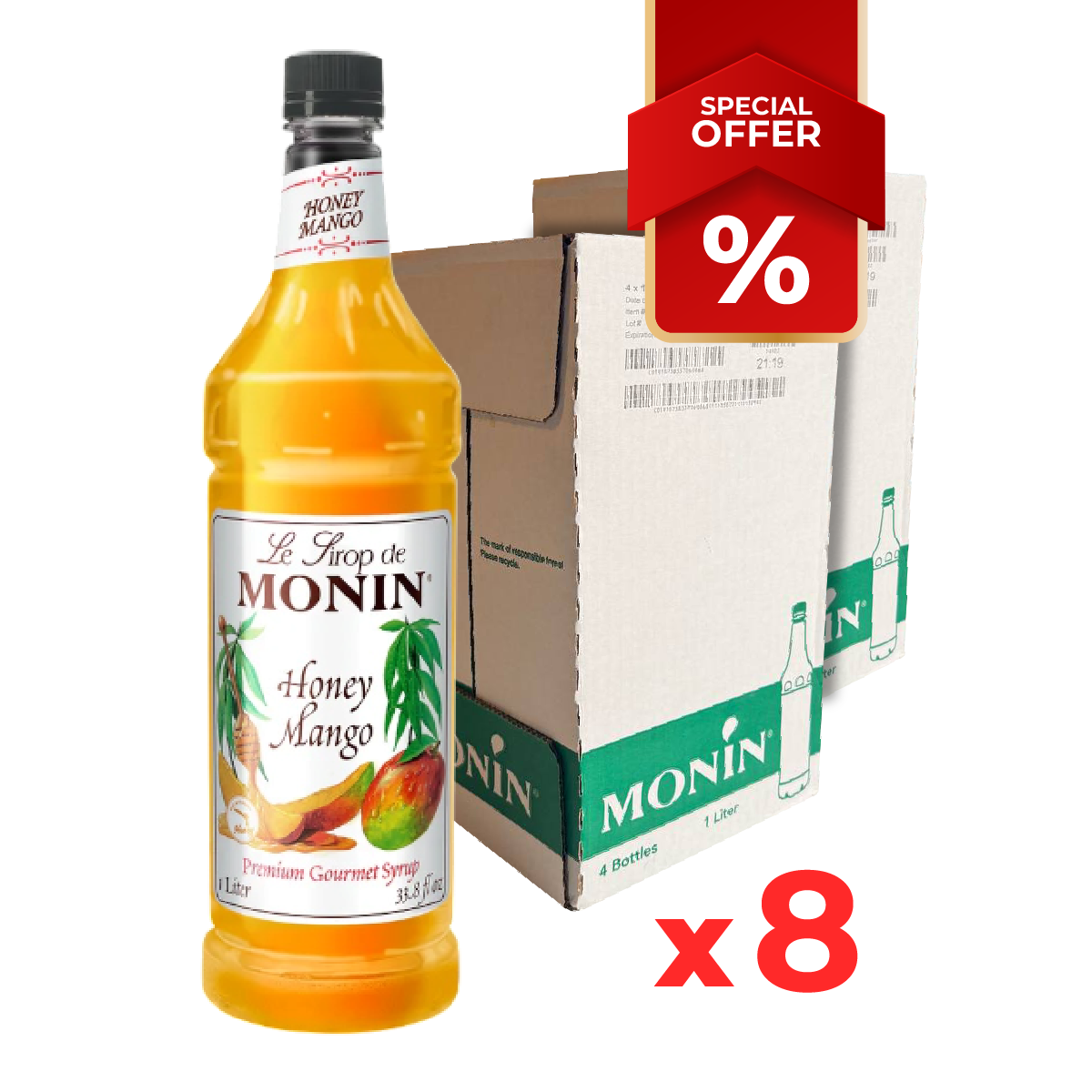 Sirop de Miel à la Mangue MONIN, 1L