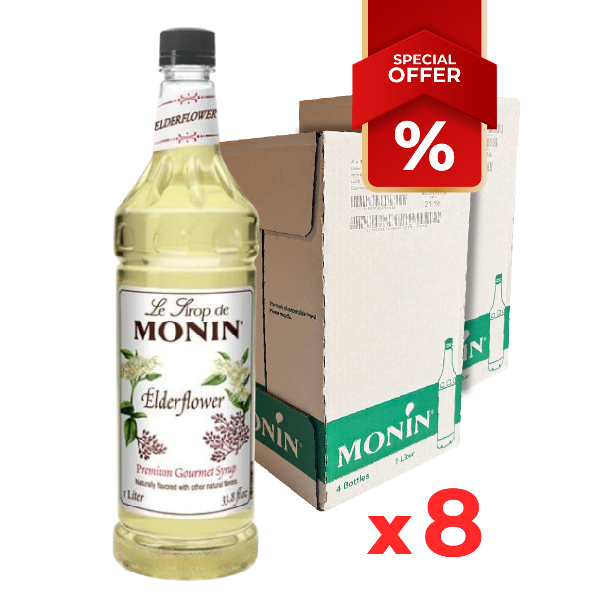 Elderflower Syrup MONIN, 1L