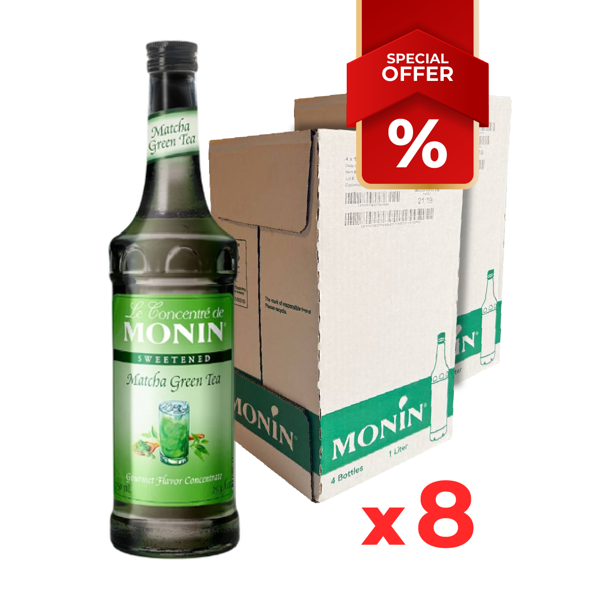 Concentré de thé vert Matcha MONIN, 1L