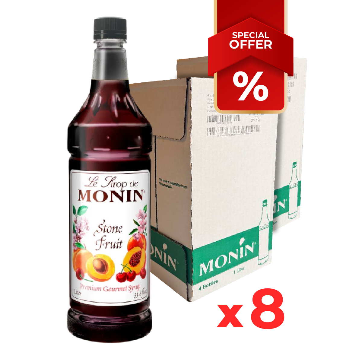 Stone Fruit Syrup MONIN, 1L