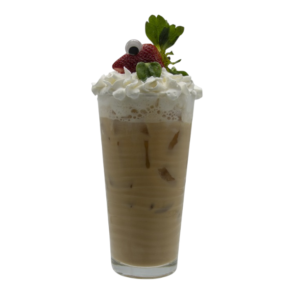 Latte glacé aux fraises