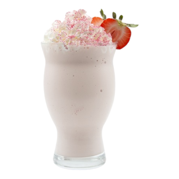 Milkshake à la fraise et à l'hibiscus