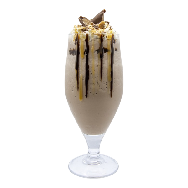 Milkshake au caramel enrobé de chocolat