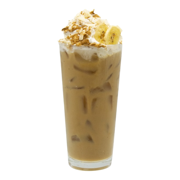 coconut banana iced latte