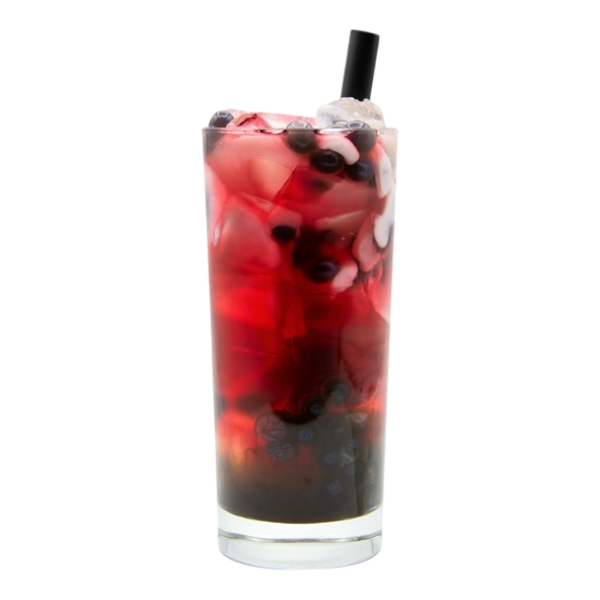 Thé Boba à l'hibiscus noir