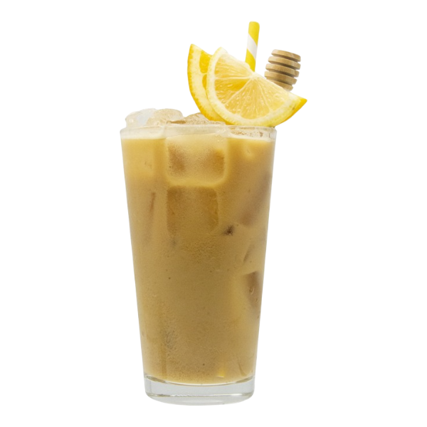 Latte glacé au miel et au miel sucré d'été